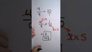 How to Divide Fraction by Whole Number shorts fractions division [upl. by Analim694]