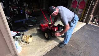 Yanmar Diesel Bolted to a TroyBilt Rototiller [upl. by Frodina]