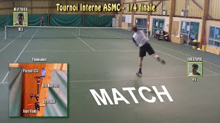 Christophe 46 vs Matthieu 153  14 Finale Tournoi ASMC  27052015  Match [upl. by Elconin]