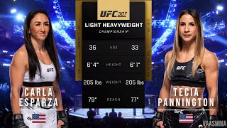 CARLA ESPARZA VS TECIA PANNINGTON FULL FIGHT UFC 307 [upl. by Barram]