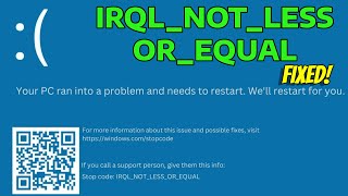 How To Fix The IRQL NOT LESS OR EQUAL Error in Windows 11 [upl. by Eiramit]