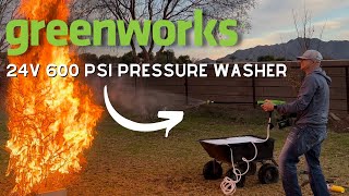 Greenworks 24V 600PSI Pressure Washer Review [upl. by Lanita]