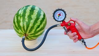 Experiment Watermelon vs Air Compressor [upl. by Aicital]