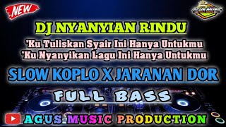 DJ NYANYIAN RINDU  EVIE TAMALA  SLOW KOPLO X JARANAN DOR  FULL BASS TERBARU 2024 [upl. by Nevets]