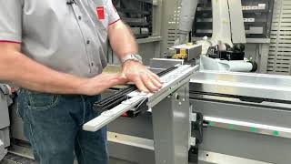 Bystronic Xpert Pro Press Brake  Front support arm features [upl. by Ramedlab]