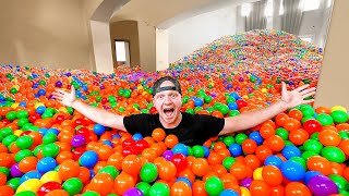 I FILLED MY ISLAND HOUSE WITH BALL PIT BALLS [upl. by Damien]