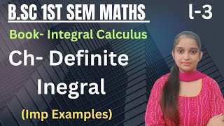 BSc 1st sem maths  Definite Integralexamplequestion  By Jyoti Chaudhary ✍️✍️ [upl. by Odlabso]