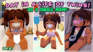 DAY IN A LIFE OF THE TWINS  Roblox Berry Avenue Roleplay [upl. by Eydie478]