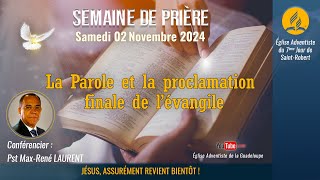 VIVRE ET PROCLAMER LA PAROLE DE DIEU  Samedi 2 Novembre 2024 [upl. by Akinej]