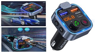 LENCENT FM Transmitter inCar AdapterTypeC PD 20W QC30 [upl. by Ramey]