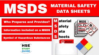 What is MSDS in hindi  MSDS  Material Safety Data Sheet  Safety Data Sheet  HSE STUDY GUIDE [upl. by Koh]