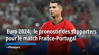 Euro 2024 le pronostic des supporters pour le match FrancePortugal [upl. by Alimhaj997]