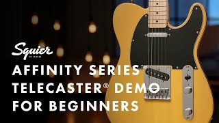 Squier Affinity Telecaster Demo For Beginners  Fender [upl. by Etnohc721]