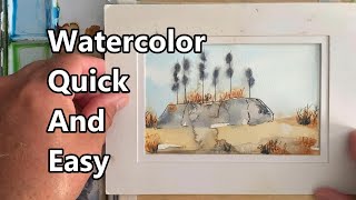 How To Paint A Watercolor Landscape Watercolor Painting For Beginners Watercolor Quick And Easy [upl. by Andel]