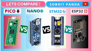 RaspberryPi PICO vs Arduino NANO vs STM32 Blue Pill vs ESP32 vs STM32 Black Pill  Comparison [upl. by Ruffina168]