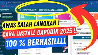 Cara Instal Dapodik 2025  Mudah [upl. by Dimphia]