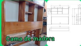 Cómo hacer una cama de madera con tablas y mdf [upl. by Lednahs]