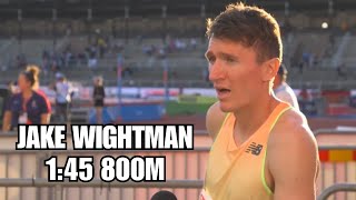 Jake Wightman Post Race Reaction 800m  Stockholm Diamond League 2024 [upl. by Ertnod138]