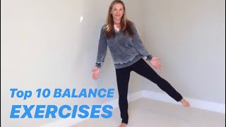 TEN BEST BALANCE EXERCISES from Physical Therapist [upl. by Llehcim]