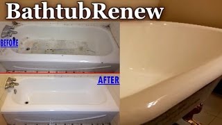 Bathtub Renew Reglazing Refinishing Porcelain Resurfacing [upl. by Idoux582]