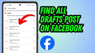 How Do I Find An Unfinished Post On Facebook  Find All Drafts Posts On Facebook [upl. by Berkie836]