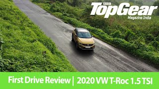 2020 VW TRoc 15 TSI  First Drive Review  BBC TopGear India [upl. by Aikenahs362]