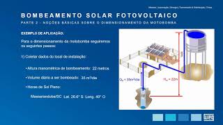 WEG Solar  Noções Básicas de Dimensionamento da Motobomba com Sistema Solar Drive [upl. by Odlanir]