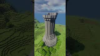 Big Fantasy Tower  Minecraft Timelapse Shorts [upl. by Adelpho]