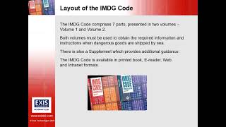 Free IMDG Code Introduction 40 20 [upl. by Auqinal]