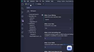 change vscode cursor blinking  vscode cursor blinking shorts [upl. by Hax]