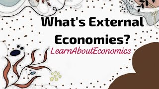 what is External Economies [upl. by Nananne925]