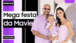 Mega Festa de 1 Ano da Mavie filha de Neymar e Bruna Biancardi  Confira Decoração Looks e Famosos [upl. by Kcaz]