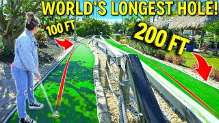 The WORLDS LONGEST Mini Golf Hole  MUST PLAY Course [upl. by Marinna337]