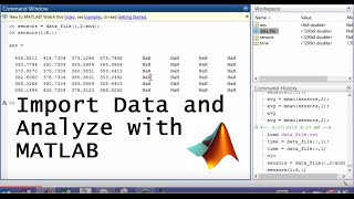 Import Data and Analyze with MATLAB [upl. by Asek]