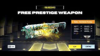 Claiming Free Prestige Weapon Call of Duty Mobile Hades  Void Sender [upl. by Yrrem852]