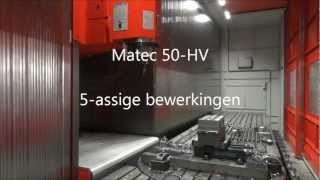 5assig frezen  Matec 50 HV freesmachine  5assige bewerkingen [upl. by Anayad159]