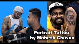 Portrait Tattoo  Day Routine  Mahesh Chavan [upl. by Heriberto430]