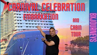 Carnival Celebration Embarkation and Tour of Cabin 10235 [upl. by Antonella380]