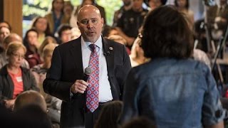 Angry Voters Confront Rep Tom MacArthur in New Jersey [upl. by Elohcim]