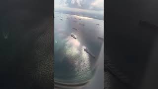 Airplane landing full viral video beautiful ocean line views like share subscribe channel [upl. by Veleda]