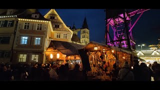 4K Historic Esslingen Medieval Christmas Market 2022  Esslingen Weihnachtsmarkt 22  Walking Tour [upl. by Cagle]