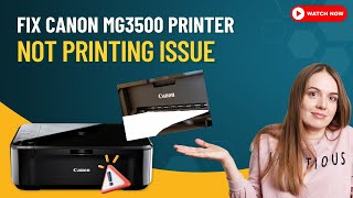 Fix Canon MG3500 Printer not Printing Issue  Printer Tales [upl. by Nnaharas]