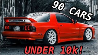 90 BEST Sports Cars For Less Than 10k [upl. by Nauqes]