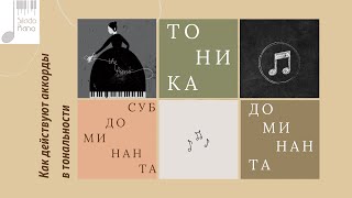 Взаимодействие аккордов в тональности и главные аккорды  тоника субдоминанта и доминанта [upl. by Ameg]