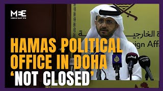 Hamas negotiators not now in Doha but political office not closed says Qatar [upl. by Hanley]