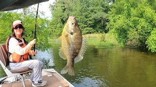 bluegill fishing with crickets pt1 [upl. by Aciram219]