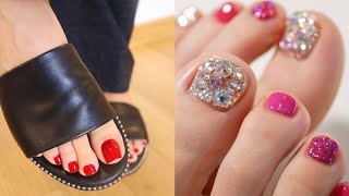 MOST BEAUTIFUL ATTRACTIVE AMAZING NEW ATTRACTIVE FEET NAIL ART DESIGNS IDEAS FOR LADIES [upl. by Rella]