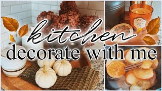 Cozy Fall Decorate With Me  Simple Kitchen Decorating ideas 2023 [upl. by Struve644]