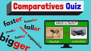 Comparatives Quiz  ESL Classroom Game  Easy English Quiz [upl. by Ailasor]