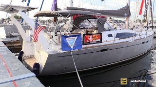 2017 Allures 459 Aluminium Yacht  Quick Deck Walkaround  2017 Annapolis Sail Boat Show [upl. by Hyacinthie306]